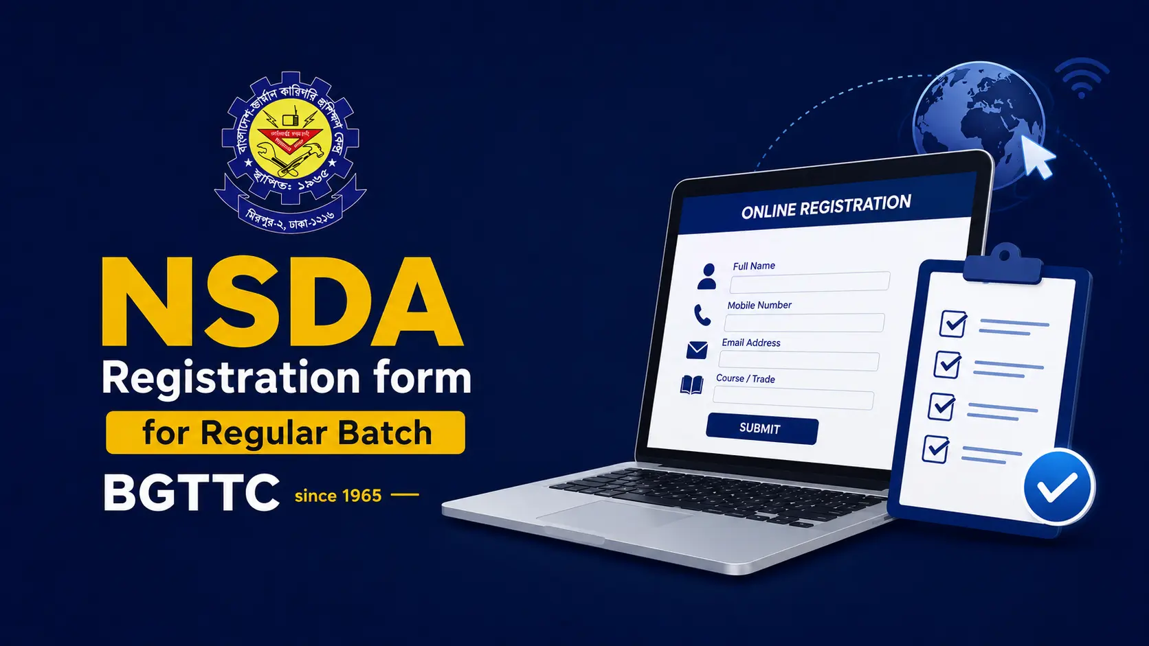 NSDA Registration form for Regular Course BGTTC since 1965​
