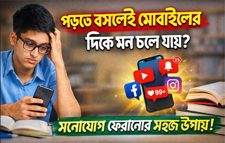 পড়াশোনায় মনোযোগ বাড়ানোর উপায়-1st Way