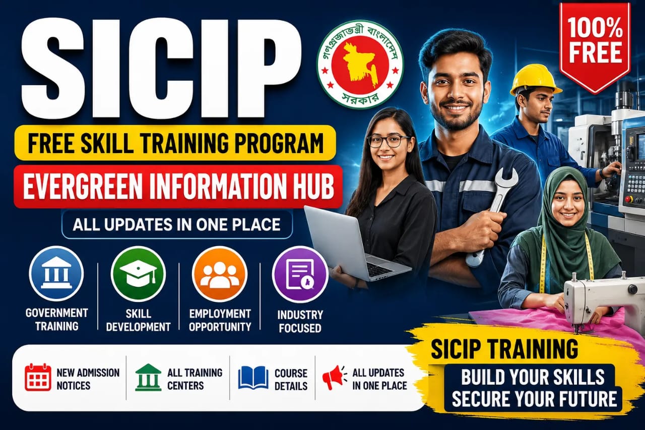 SICIP ফ্রি স্কিল ট্রেনিং প্রোগ্রাম-2026