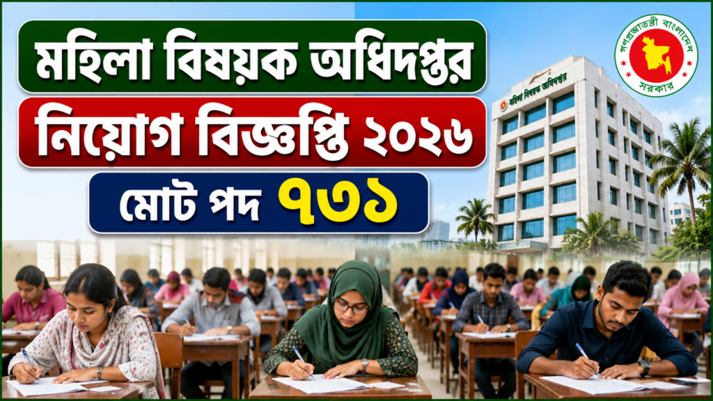মহিলা বিষয়ক অধিদপ্তর নিয়োগ বিজ্ঞপ্তি ২০২৬