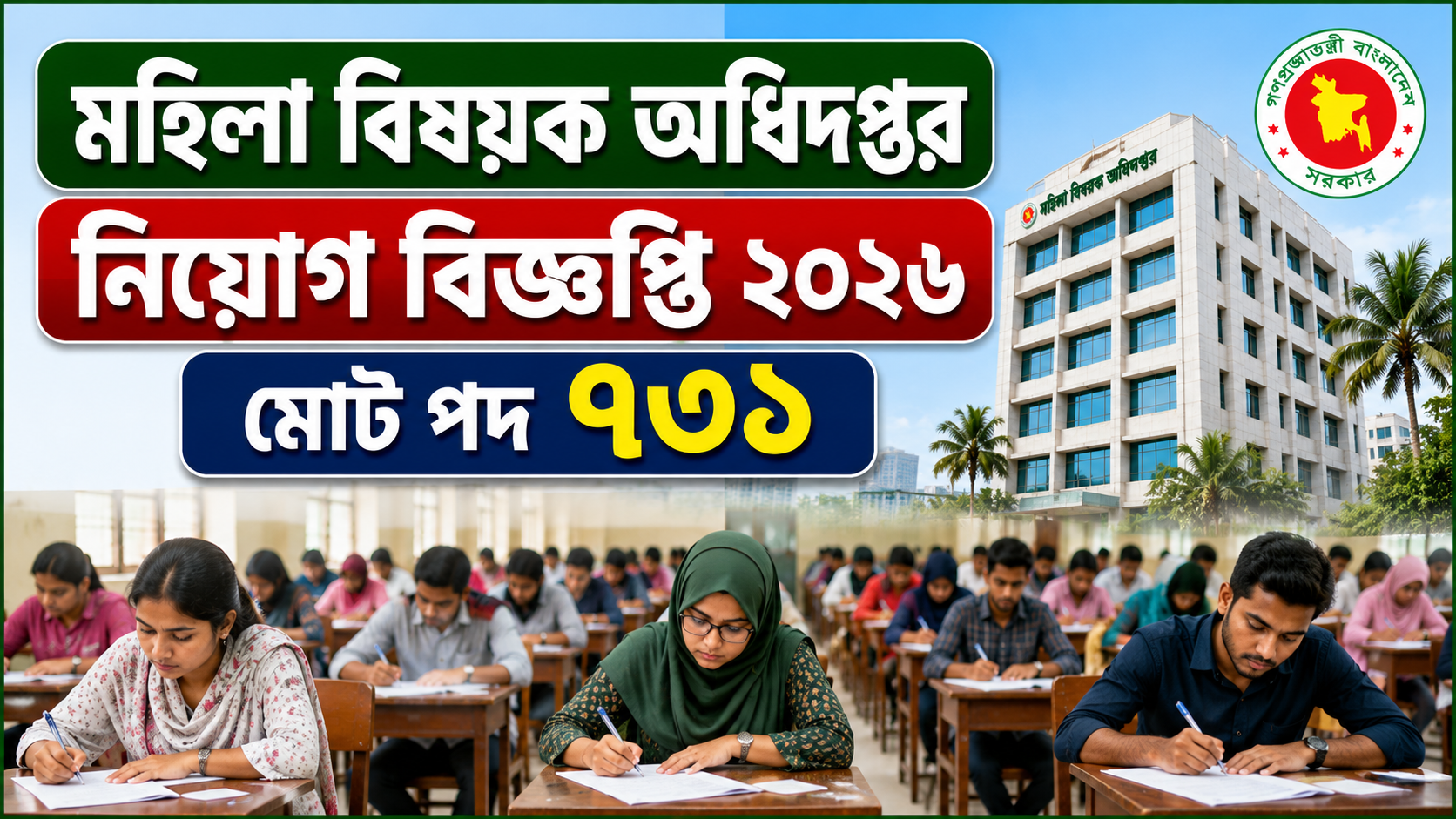 মহিলা বিষয়ক অধিদপ্তর নিয়োগ বিজ্ঞপ্তি ২০২৬